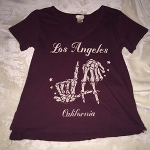Maroon Los Angeles Top